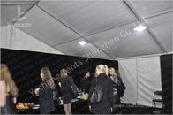 Durable 300 People Black Fabric Tent Structures , PVC Party Tent Marquee