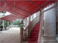 Outdoor Red Aluminum Frame Fabric Tent Structures , Fabric Shelter Systems