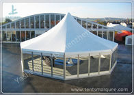 Octagonal Outdoor canopy gazebo tent Transparent Glass Wall and Door 3m Side Length