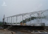 30M Large Clear Span Aluminium Frame Tents White UV Resistant PVC Fabric Top
