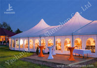 High Peak Lining Style Aluminum Frame Water Resistant Tent Structure For Wedding Receptions