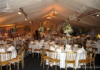 White Fabric Cover Aluminum Profile Luxury Wedding Tents With Milk White Roof Lining