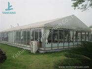 Outdoor Transparent Glass Wall Pagoda Party Tent for DIY Shop , 12 x 18M