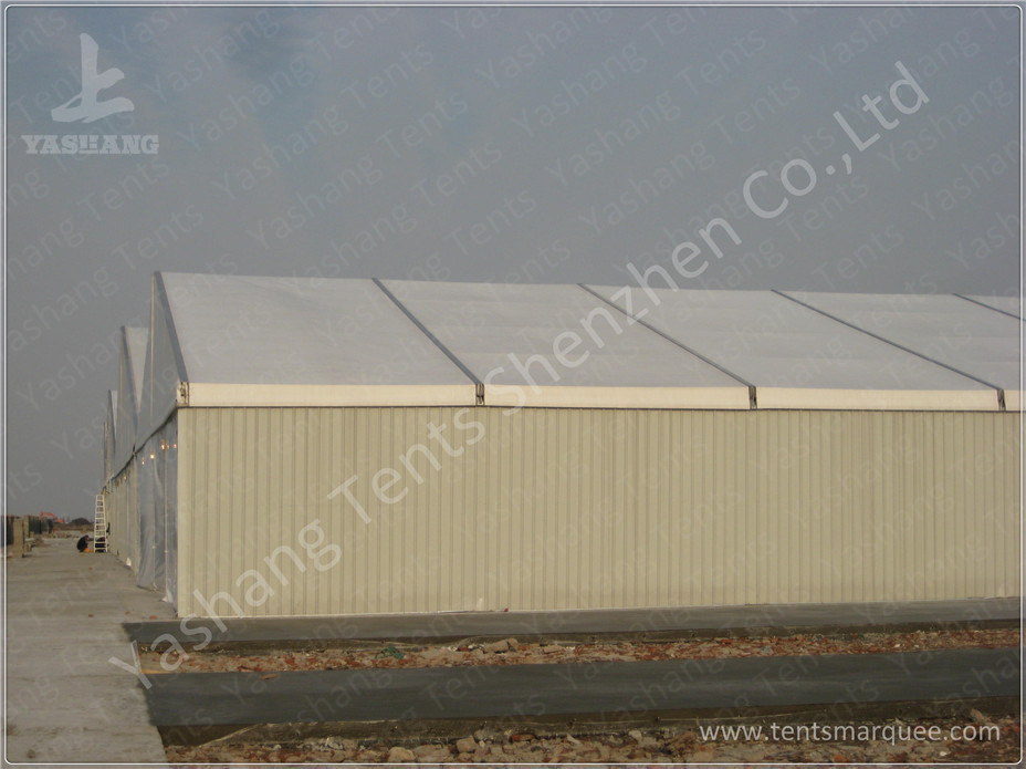 Side By Side Row 6000㎡ Large Industrial Tents High Performance ISO CE Certification
