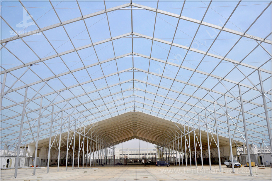 Temporary Industrial Storage Buildings Movable Plant Tent With Functional Container