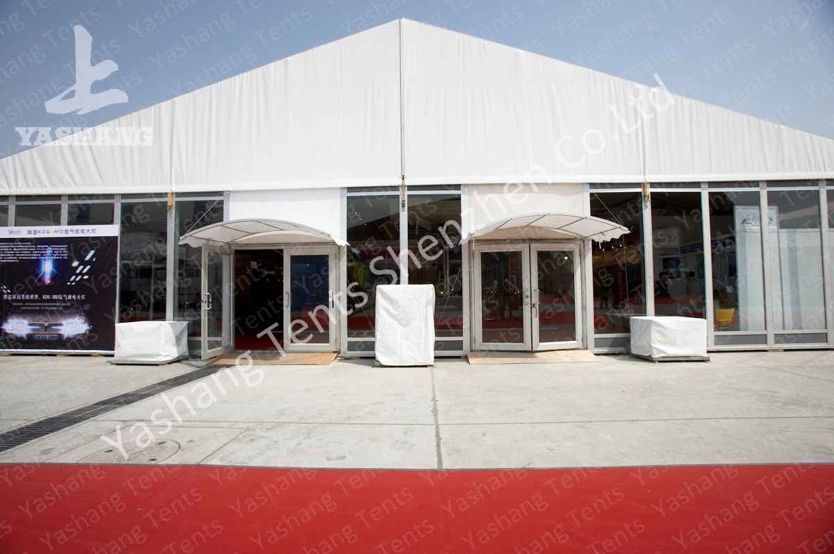 Heat Resistant Tent Accessories Height Customizable Fabric Door Glass Door Roller Gate
