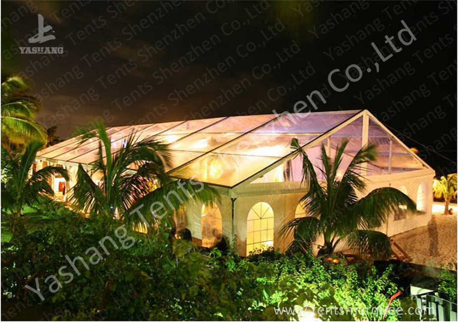 Transparent PVC Fabric Cover Luxury Wedding Tents Buildings With Aluminum Profile