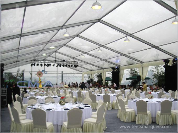 Portable Large Clear Span Fabric Structures Black PVC Fabric Roof Cover