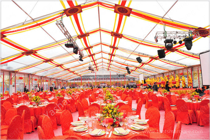 Прокатов шатров свадьбы 300 человек шатер рамки роскошных алюминиевый с прозрачным ПВК Виндовс